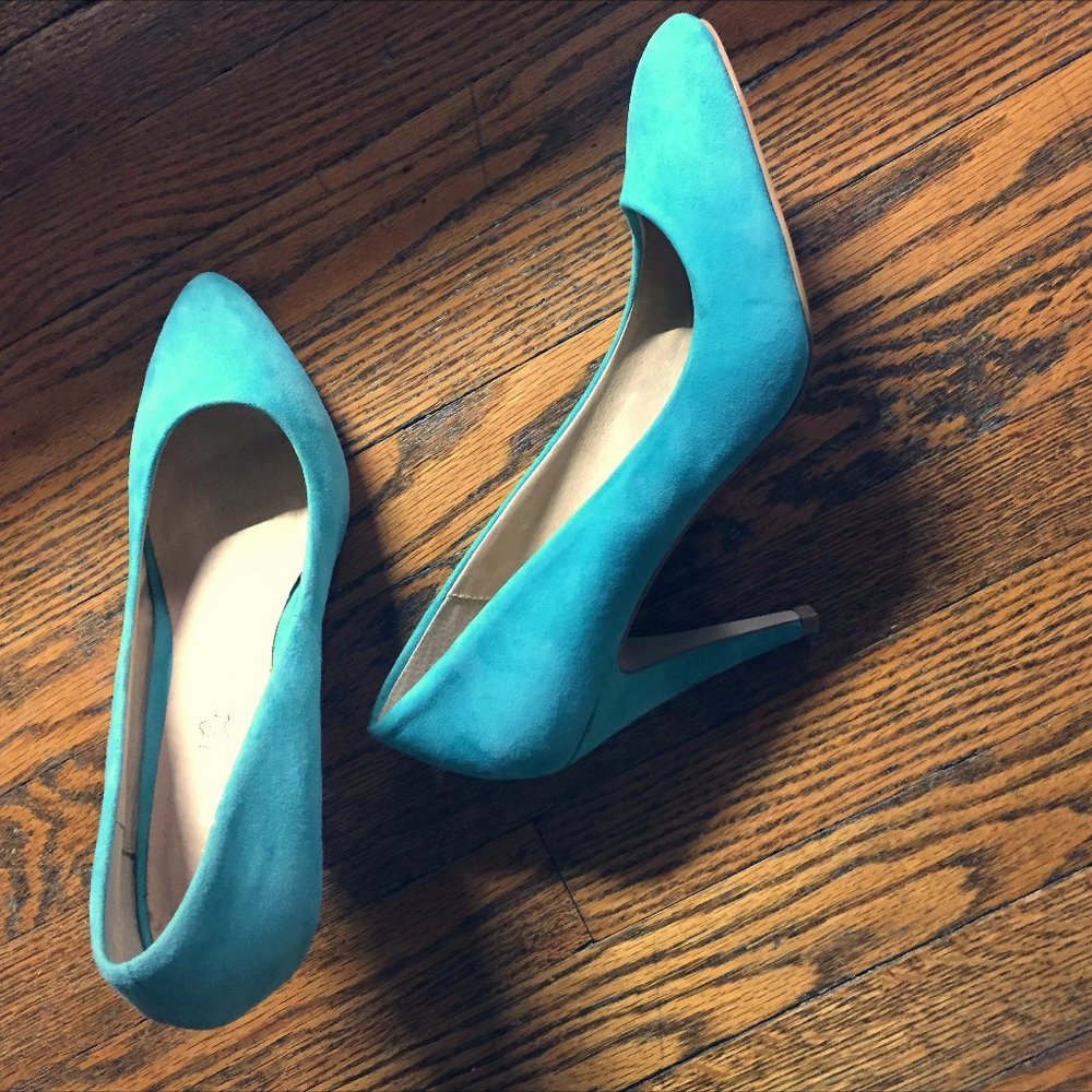 ALDO Teal Suede Pumps